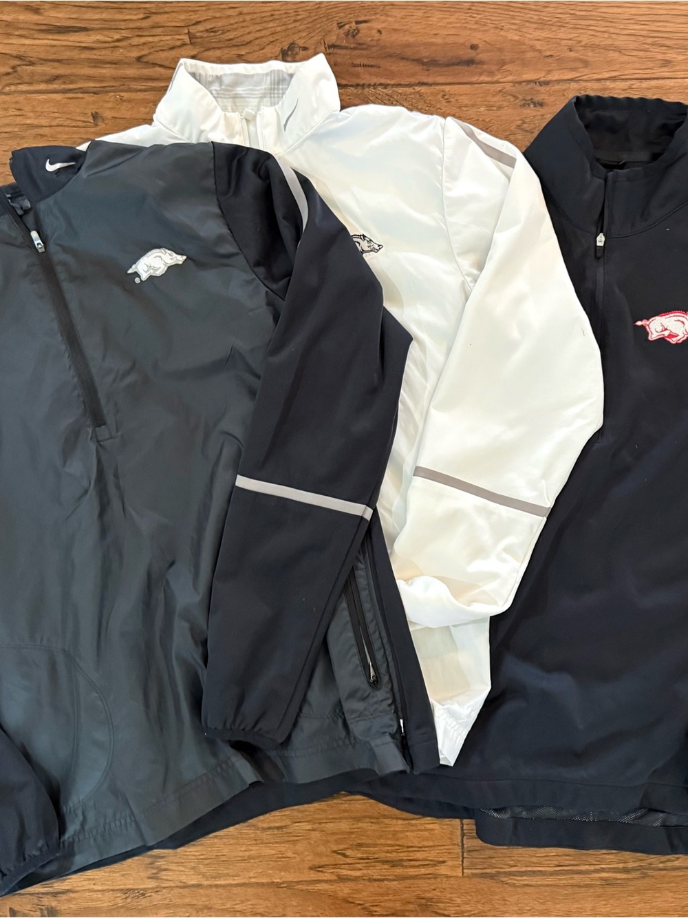 Arkansas Razorbacks Bundle Nike Black and White Windbreaker Jacket—Rain